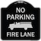 Signmission No Parking Fire Lane Fire TruckHeavy-Gauge Aluminum Architectural Sign, 18" x 18", BS-1818-23739 A-DES-BS-1818-23739 - alternate 1